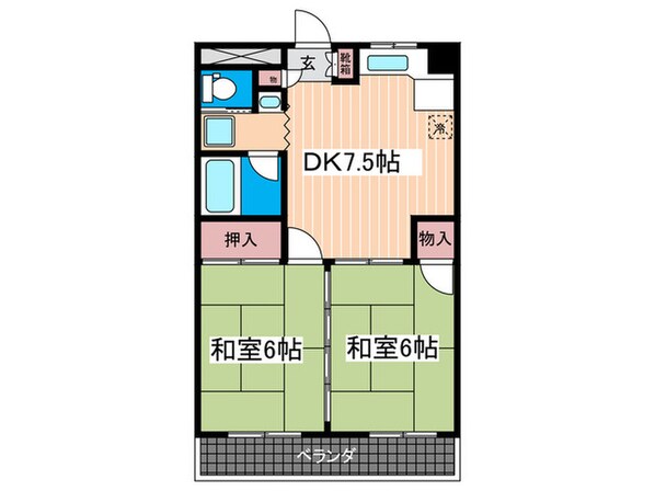 ロイヤルハウス山手の物件間取画像